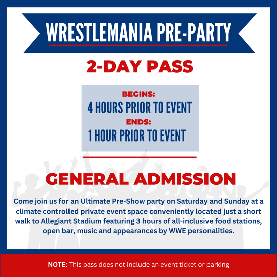 WrestleMania 2026 Map Image - 2 Day